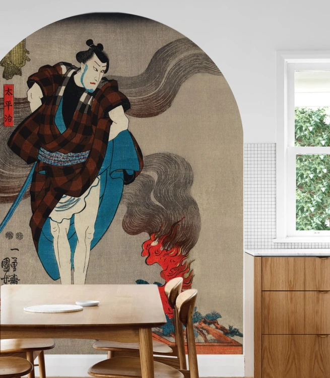 Tapeta w kształcie łuku Arch Samurai Serenity Wallcolors ARCH-9153