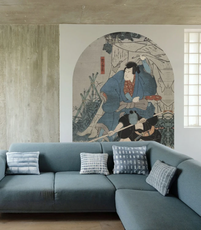 Tapeta w kształcie łuku Arch Samurai saga Wallcolors ARCH-9150