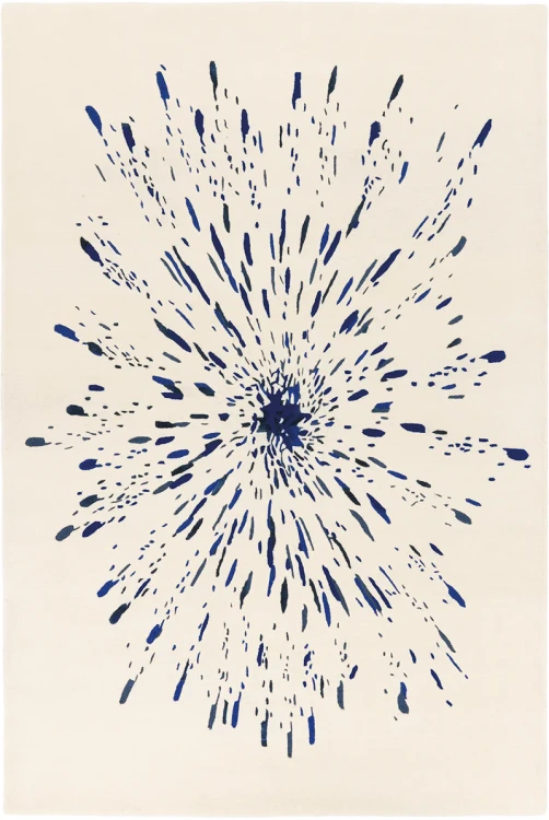 Dywan Paint Blanc Blue Toulemonde