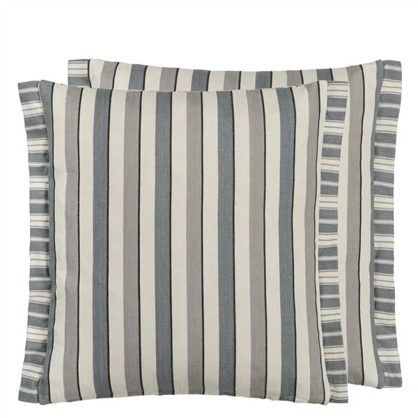 Burlington Stripe Charcoal Cushion 43 x 43cm CCDG1610