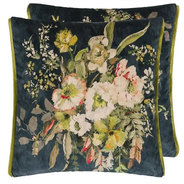 Margaretta Velours Noir Cushion 55 x 55cm CCDG1573
