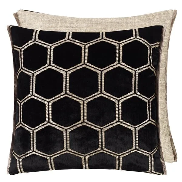 Manipur Noir Cushion 43 x 43cm CCDG1155