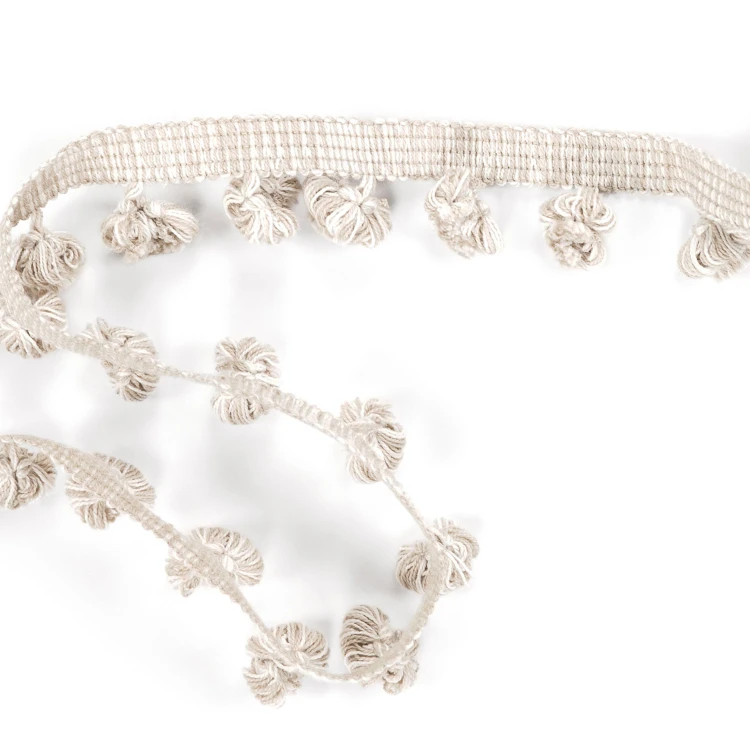 Tkanina Bobble Fringe Birch T92/07