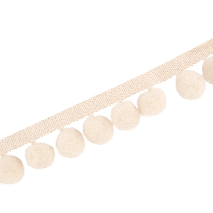 Tkanina Pom Pom Braid Snow T79/01