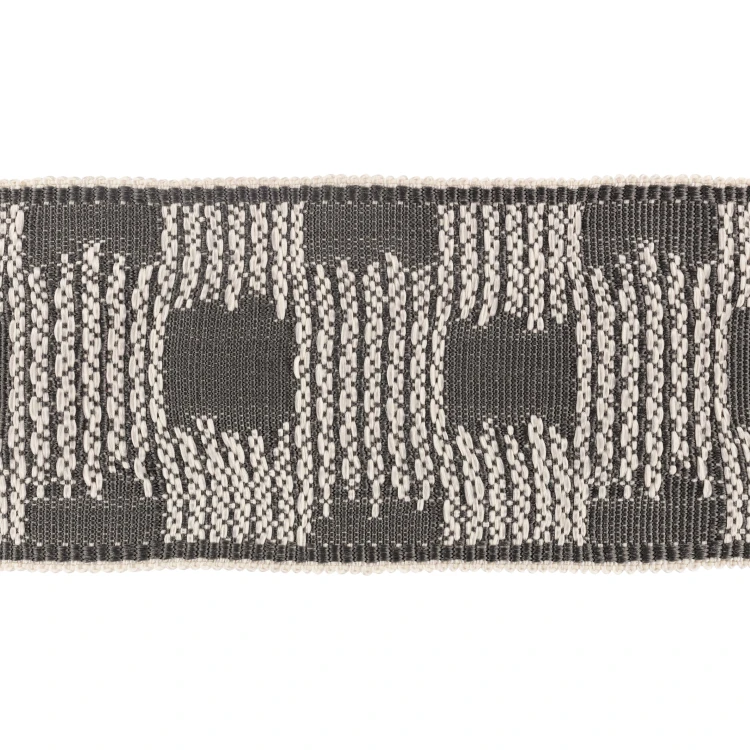 Tkanina Ikat Border Carbon T128/03