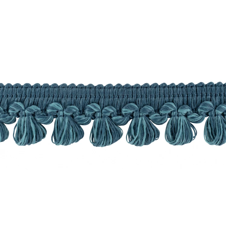 Tkanina Looped Fringe Teal T131/02