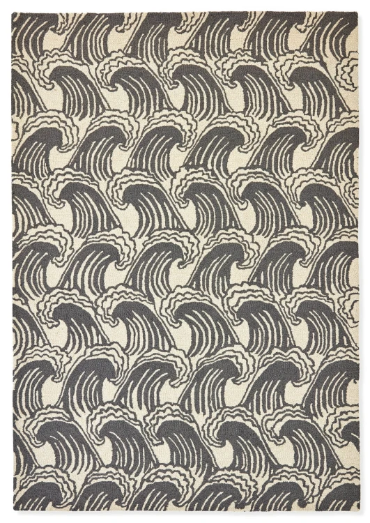 Szaro Beżowy Dywan w Fale - RIDE THE WAVE LIQUORICE 125605