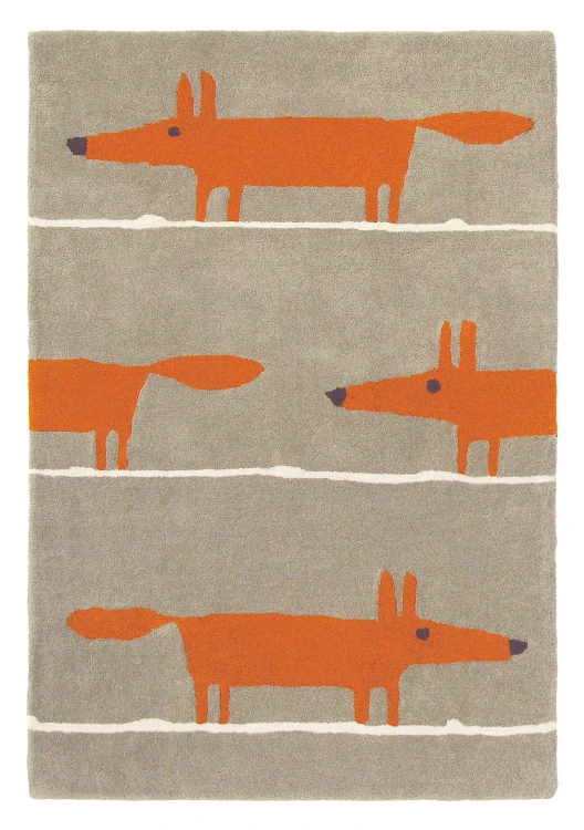 Szaro Pomarańczowy Dywan Dziecięcy – MR FOX CINNAMON 25303