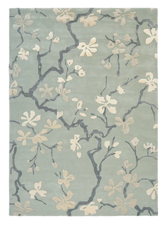 Błękitno Szary Dywan w Kwiaty – ANTHEA CHINA BLUE 47107