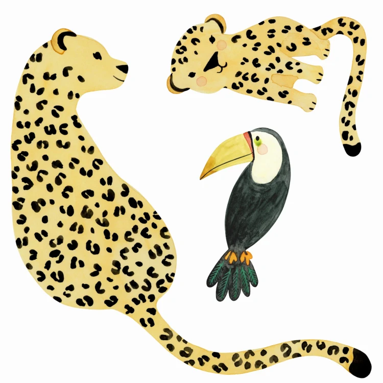 Naklejka WILD LIFE SPRAY UP JAUNE Casadeco 200882992