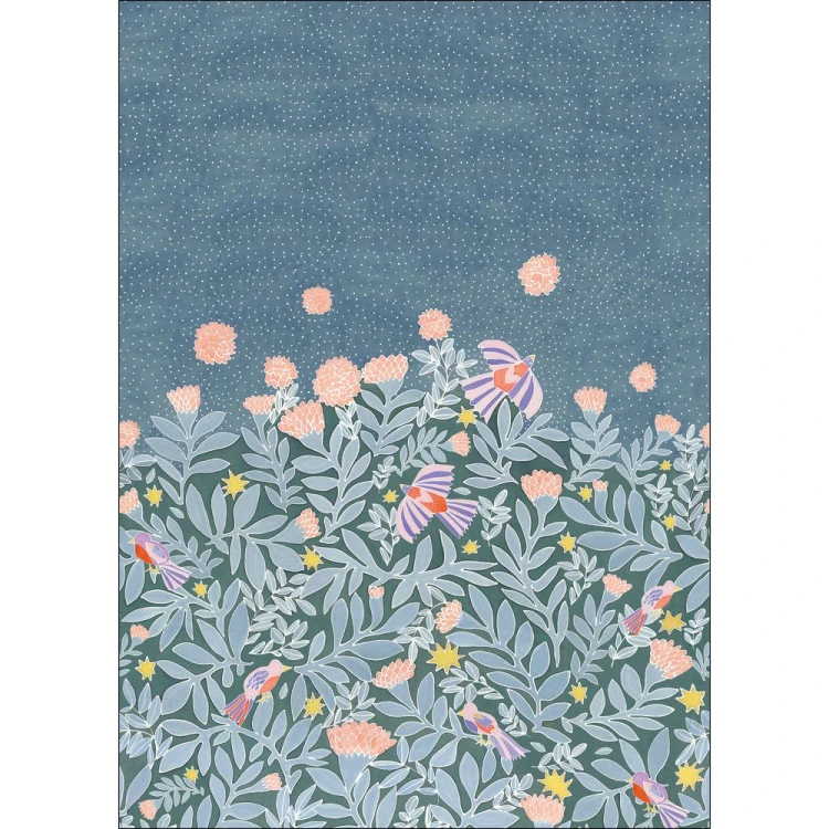 Mural BIRDS HEAVEN BLEU Caselio 104836503, 104836504, 104836505
