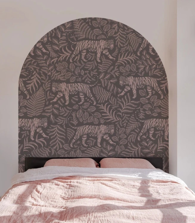 Tapeta w kształcie łuku Arch Camouflaged Tiger Gray Pink Wallcolors ARCH-9125