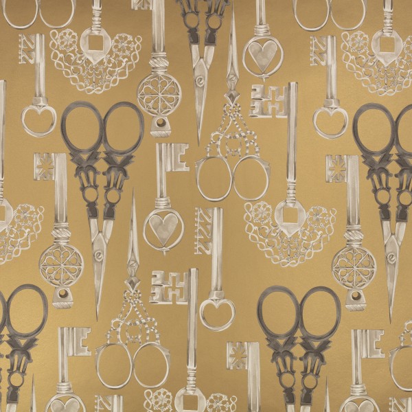 Roxanne Wallcovering Vintage Gold