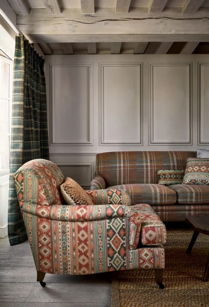 Tkanina Donovan Plaid by Colefax and Fowler F4722