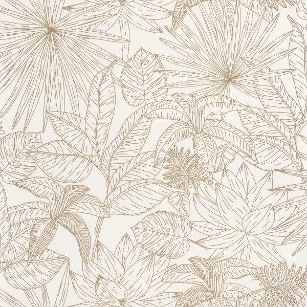 Tapeta ODYSSEE HAWAI BLANC/DORE Caselio 101430020 1