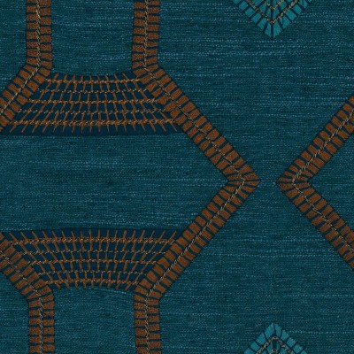 Tkanina TALI COGNAC / BLEU SARCELLE Casamance 83440450 1