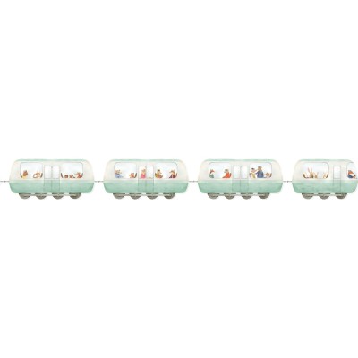 Bordiura TRAIN JOURNEY VERT D'EAU Casadeco 202987171 1
