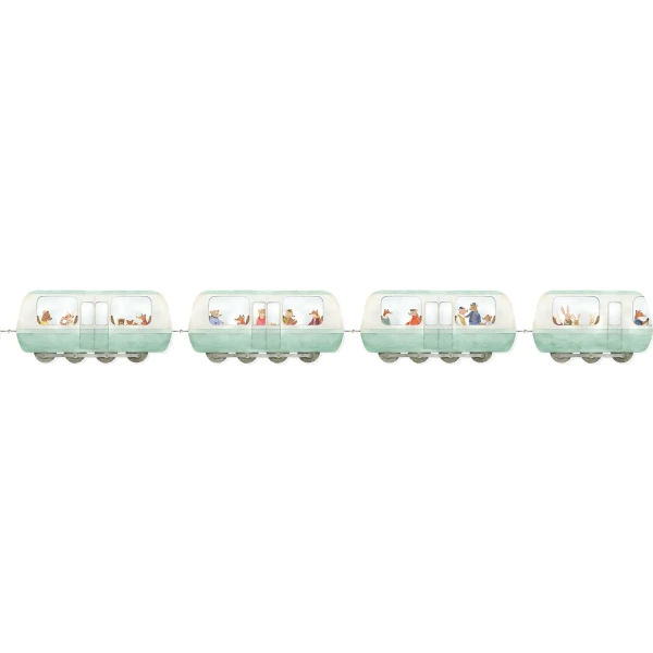 Bordiura TRAIN JOURNEY VERT D'EAU Casadeco 202987171 1