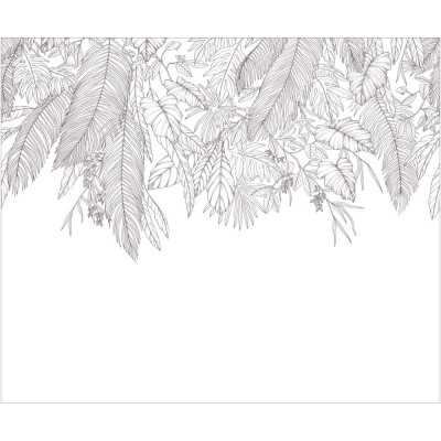Mural DESCENDANT JUNGLE NOIR ET BLANC 300X250 Caselio 3107260907 1