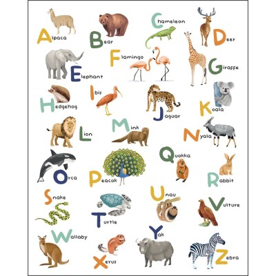 Mural LET S LEARN THE ALPHABET MULTICOULEURS S 200X250 Caselio 105857003, 105857004, 105857005 1