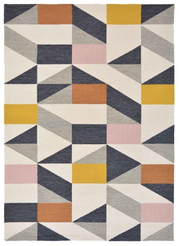Nowoczesny Dywan w Kolorowy Geometryczny Wzór – NUEVO 426102