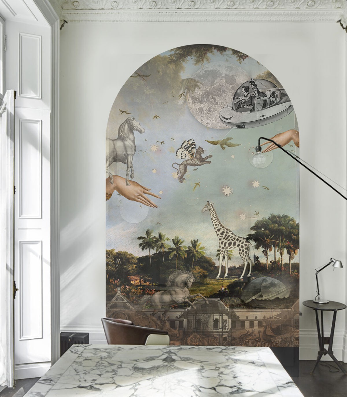 Tapeta w kształcie łuku Arch Stardust safari Wallcolors ARCH-9176