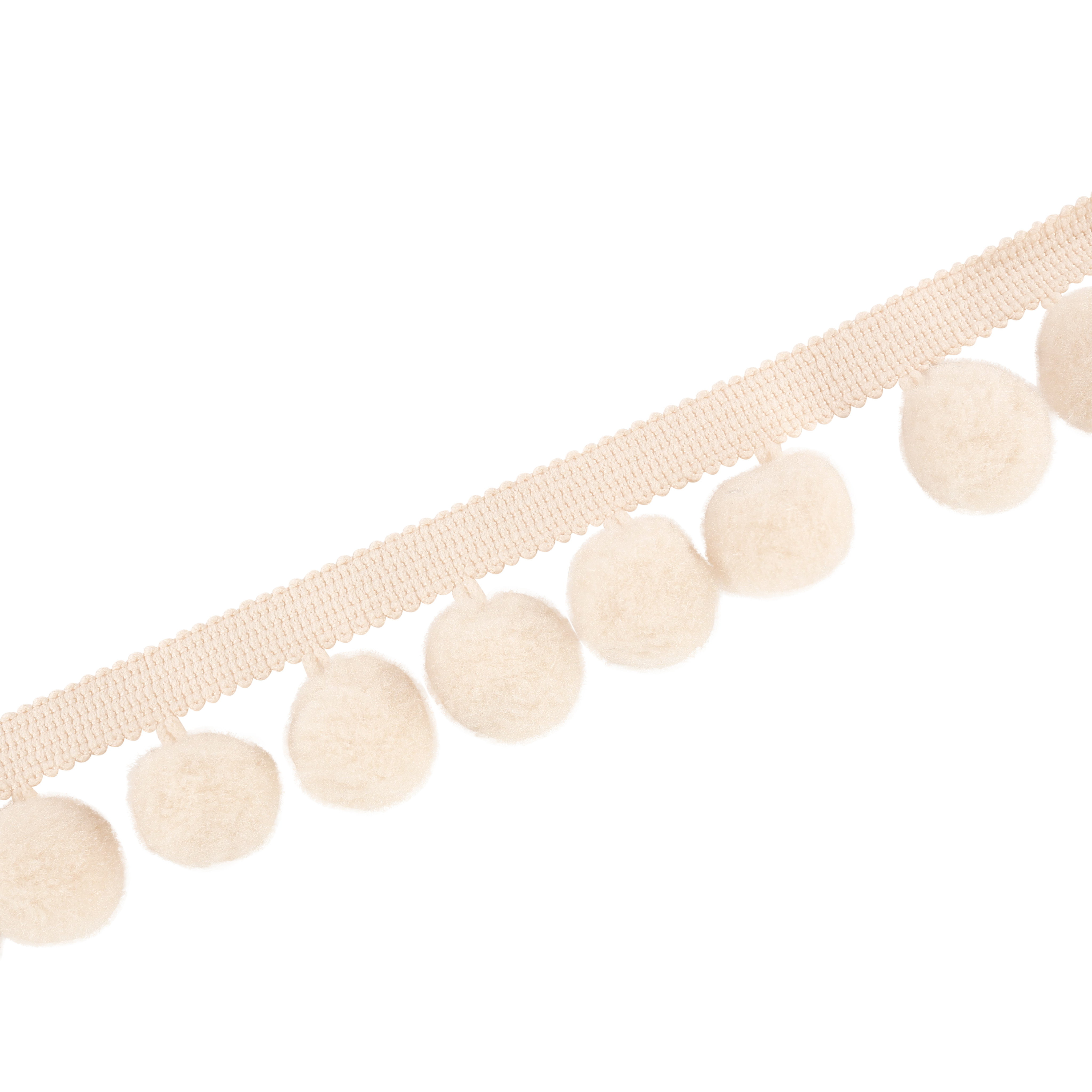 Tkanina Pom Pom Braid Snow T79/01