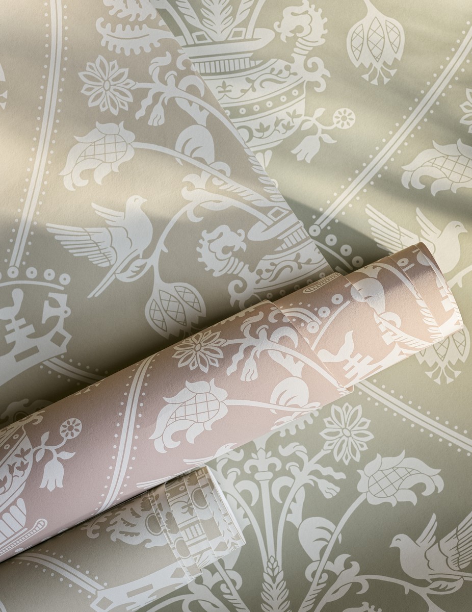 Tapeta Highgrove Damask Sanderson HighgroveDamask 217502 Roll Shot
