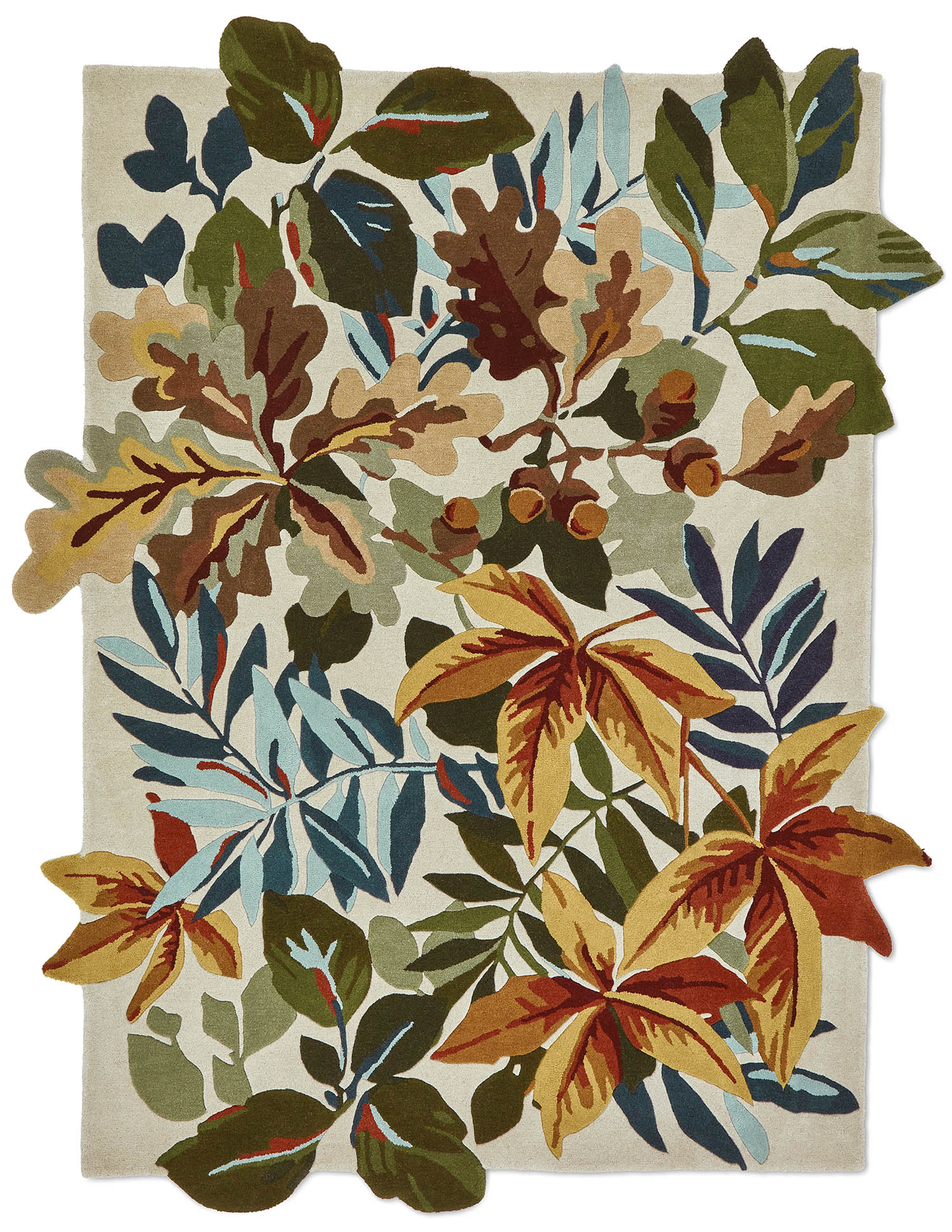 Dywan Kolorowy z Roślinnym Wzorem – ROBIN’S WOOD RUSSET BROWN 146501