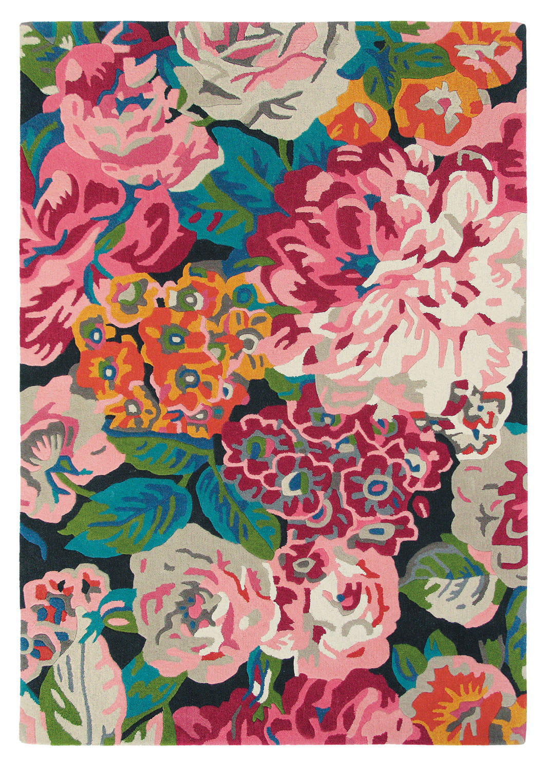 Kolorowy Dywan w Kwiaty – ROSE & PEONY 45005
