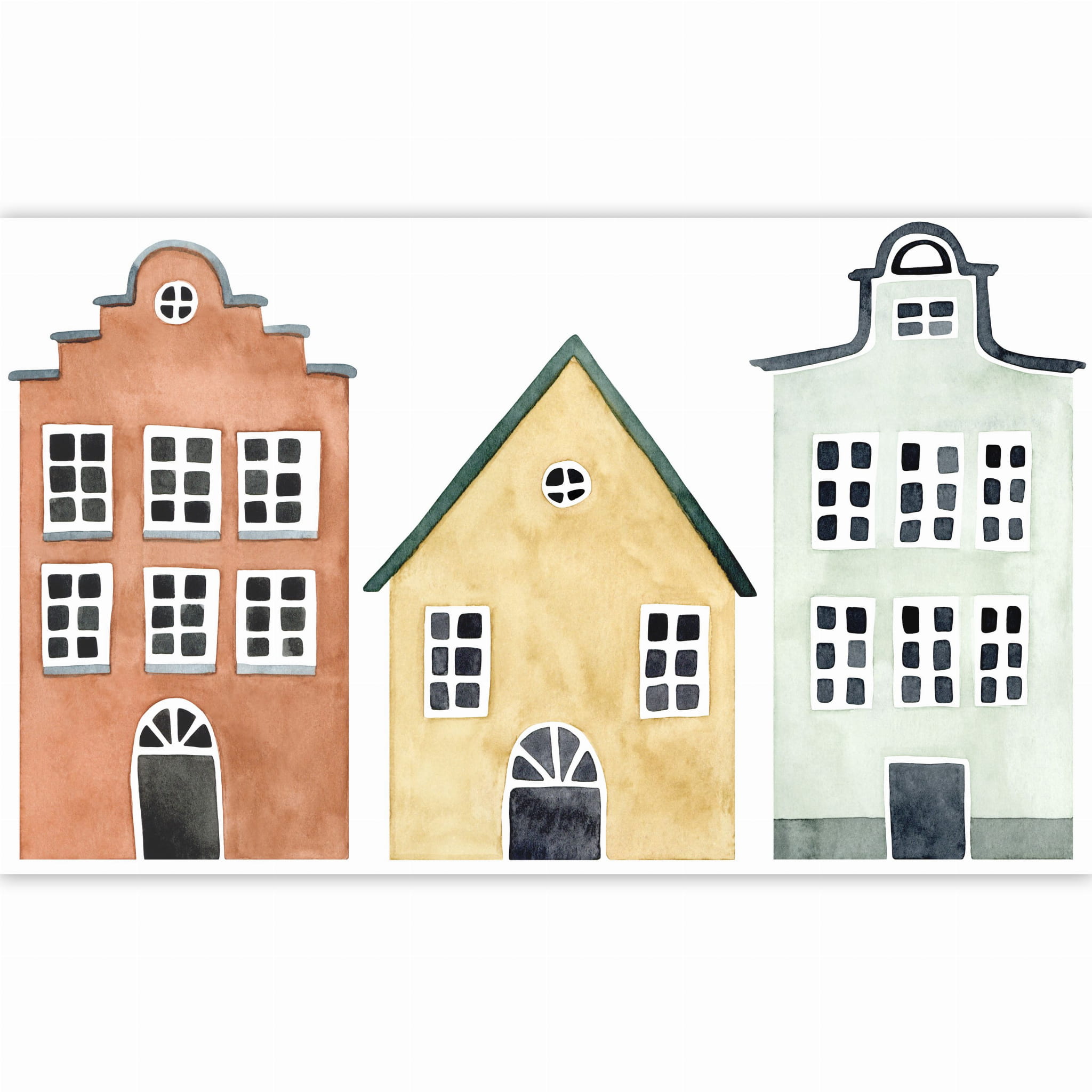Naklejka LITTLE HOUSES SPRAY UP MULTICOULEURS Casadeco 200908720