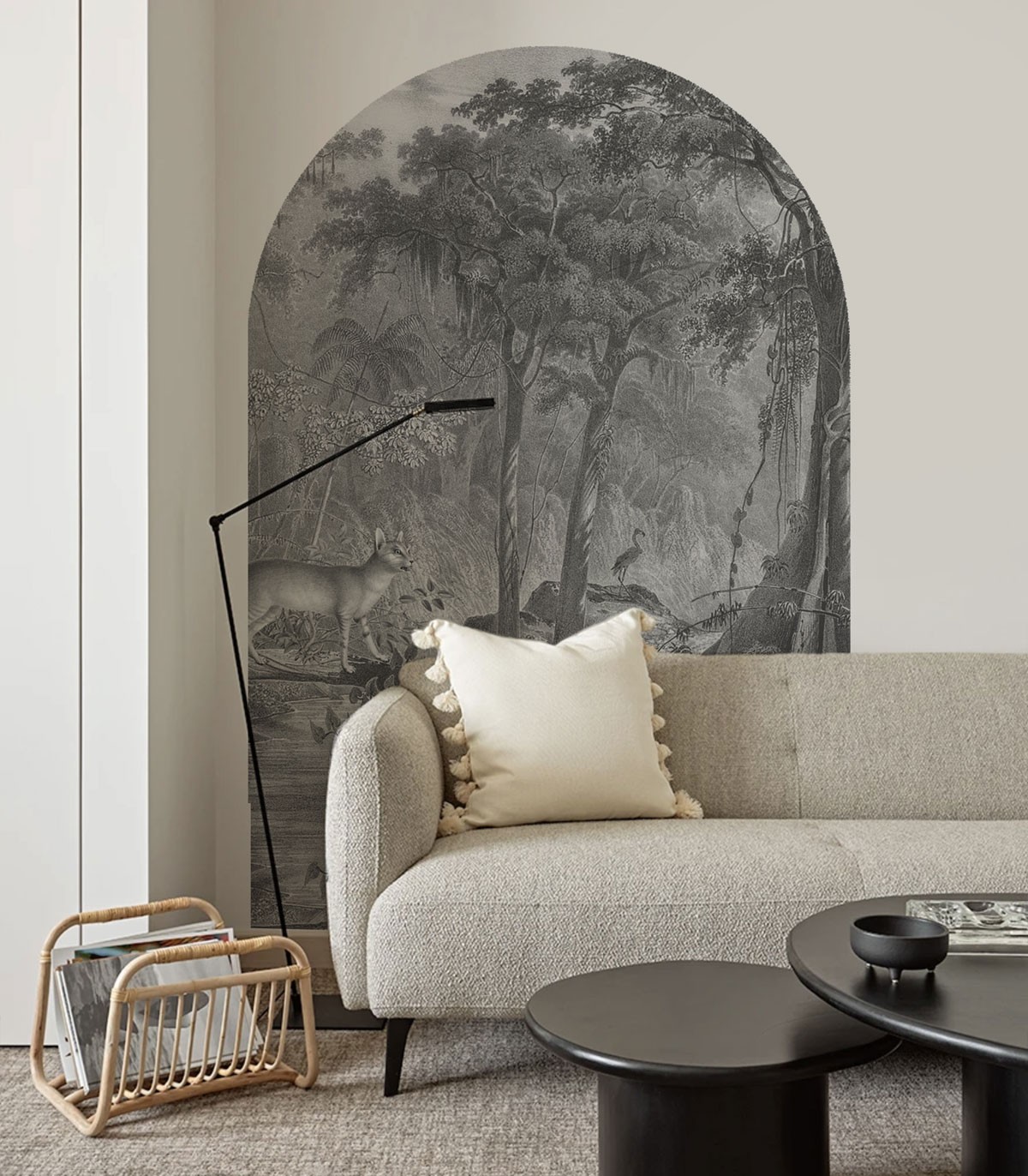 Tapeta w kształcie łuku Arch Jungle Cat Wallcolors ARCH-9137