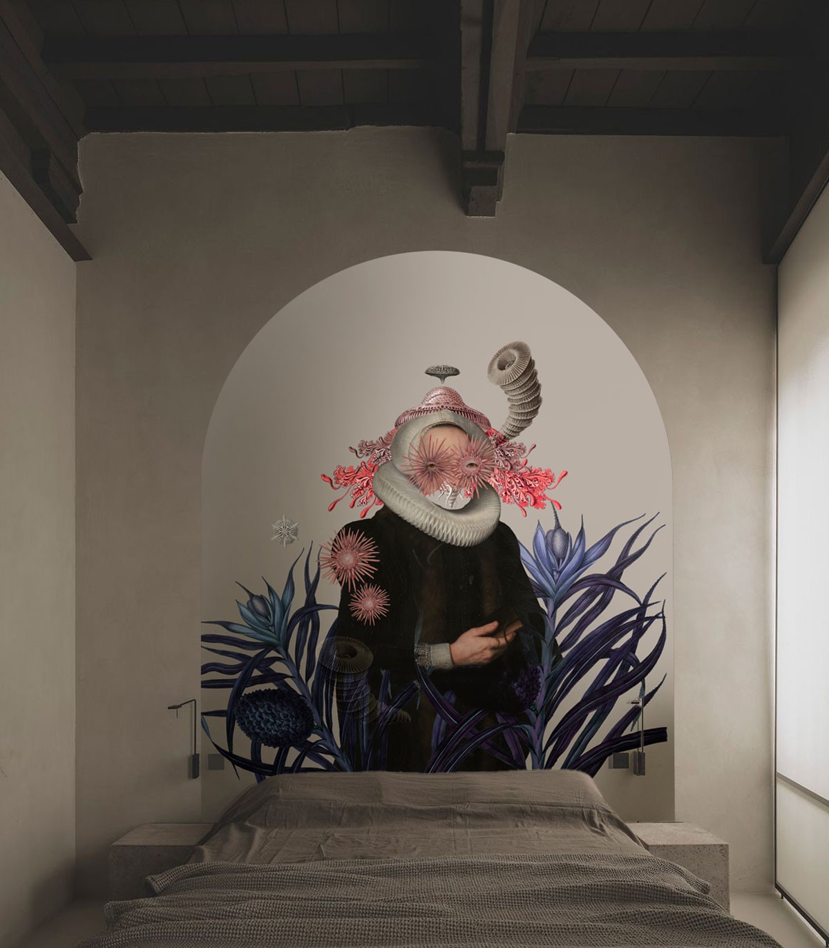 Tapeta w kształcie łuku Arch Lady Medusa Beige Wallcolors ARCH-9277