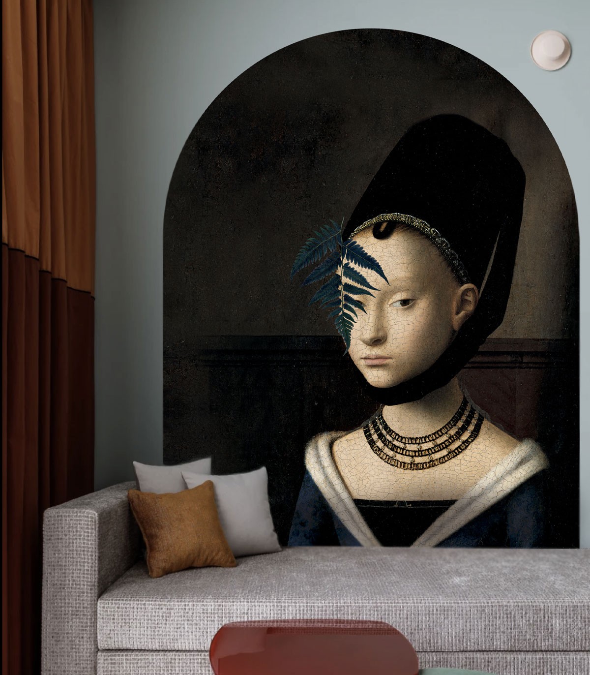 Tapeta w kształcie łuku Arch Lady fern Wallcolors ARCH-9142