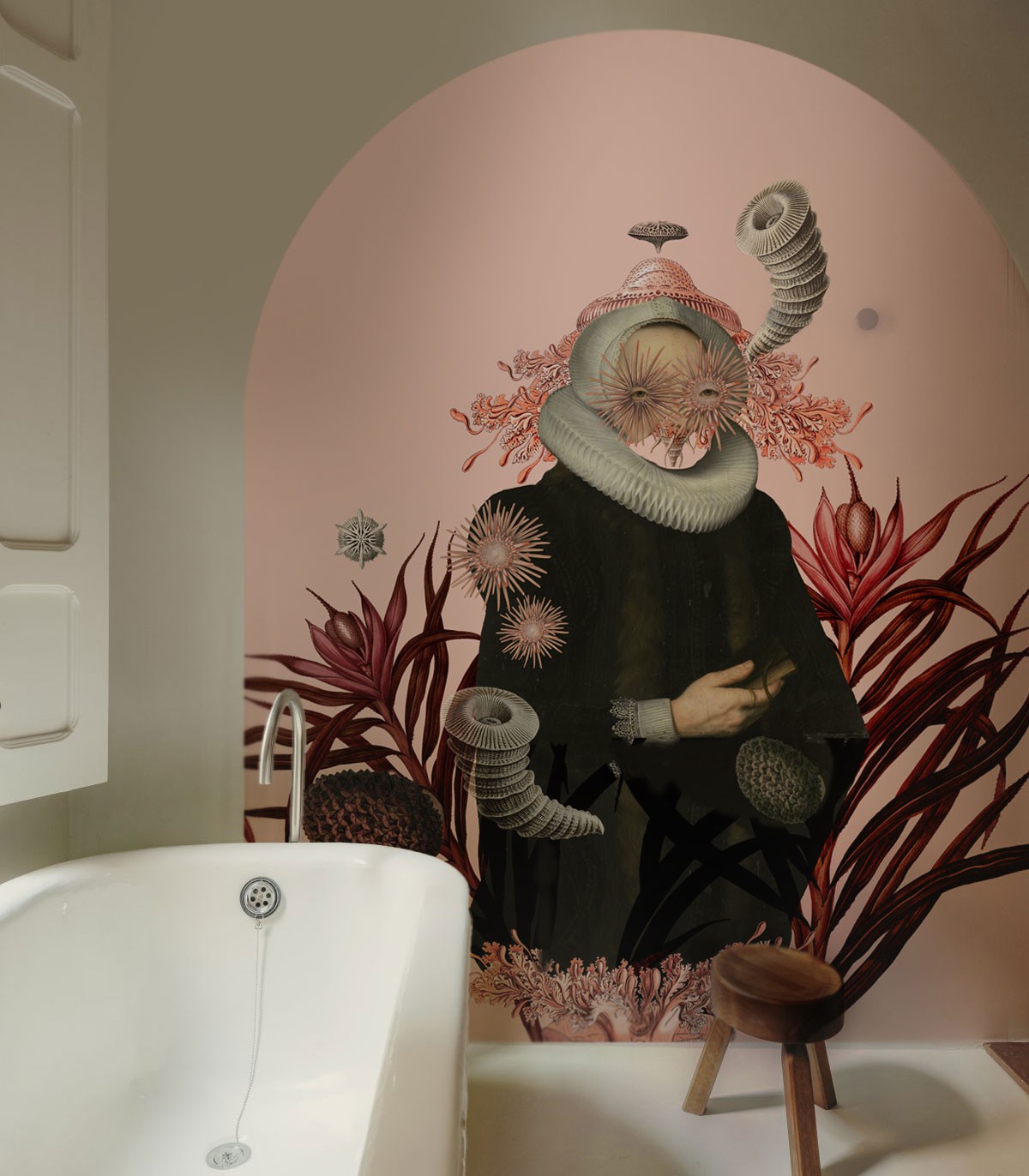 Tapeta w kształcie łuku Arch Lady Medusa Pink Wallcolors ARCH-9282